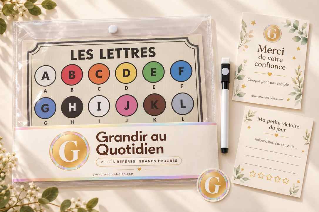 Lot de 10 fiches éducatives — Dès 2 ans (+ 1 fiche prénom offerte)